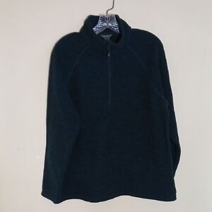 Eddie Bauer Women's Dark Green Quarter-Zip Fleece Pullover